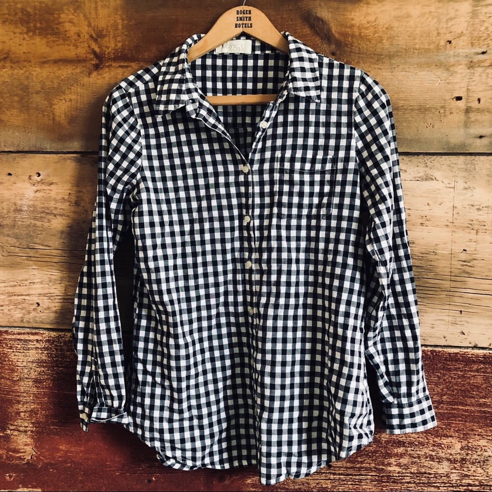 Anthropologie Olive & Oak Gingham button down